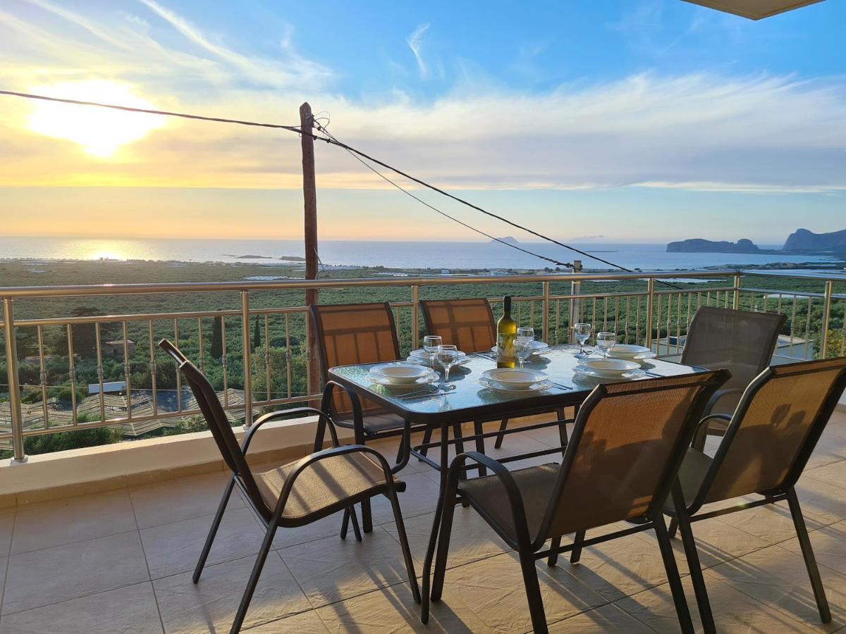 New Villa Kalimera, View To Falasarna Beach Plátanos エクステリア 写真